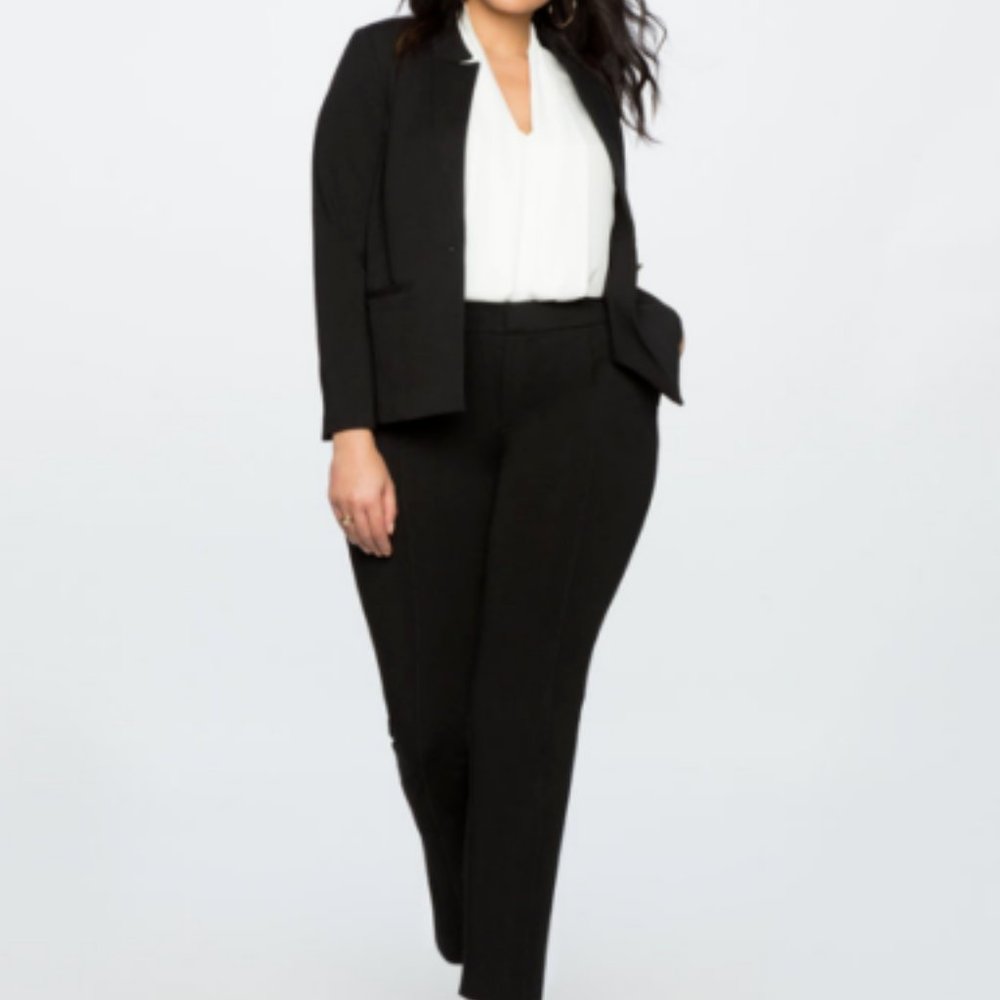 ELOQUII 9 TO 5 STRETCH PINTUCK PANT WOMENS SZ 16 *PLUS* *MID SIZE*